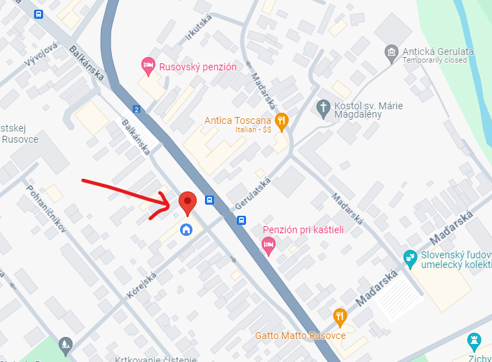 mapa Rusovce mapka